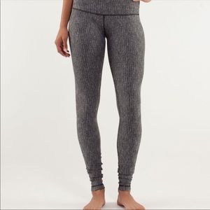 Lululemon Wunder Under Coco Pique Black White Pant
